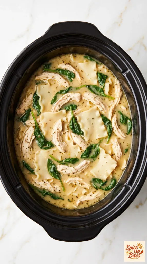 Why this Crockpot White Lasagna Soup works
