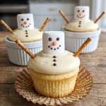 Eggnog Snowman Cupcakes