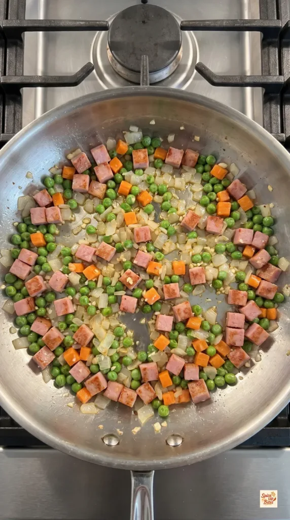 Step 3: Cook the Ham and Vegetables