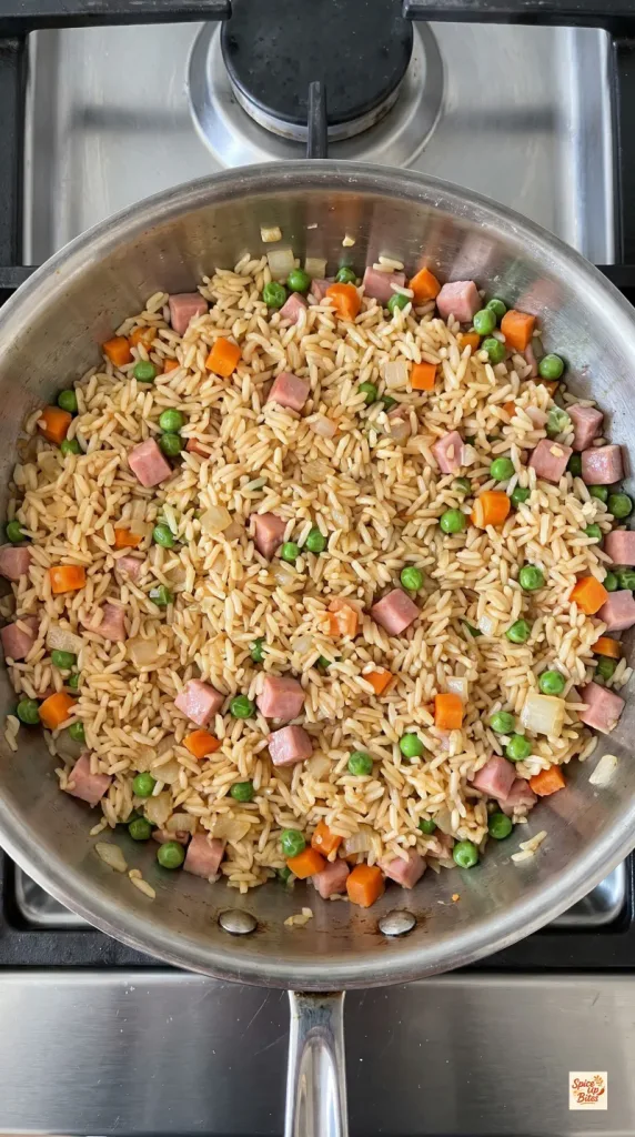 Step 4: Fry and Season the Rice