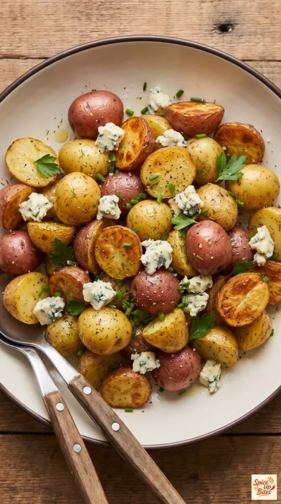 Herb Roasted Potatoes with Blue Cheese