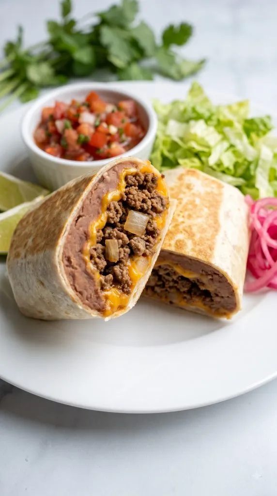 High Protein Beef and Bean Burritos