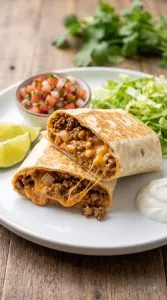 High Protein Beef and Cheese Burritos