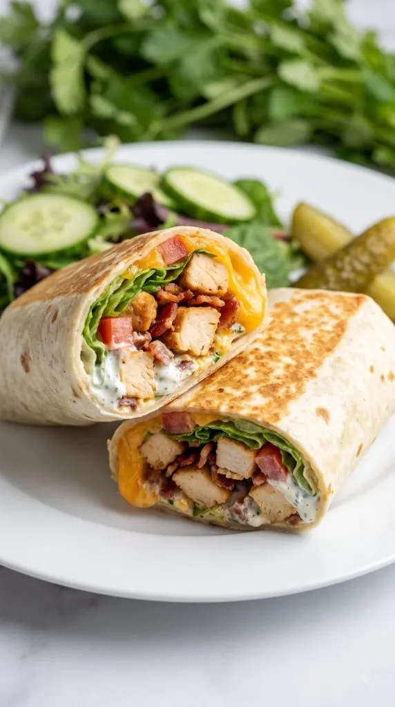 High Protein Chicken Bacon Ranch Burritos