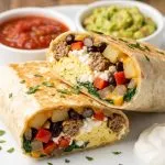 High Protein Cottage Cheese Breakfast Burritos