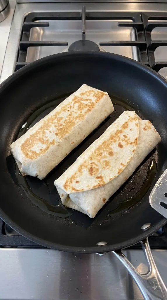 Step 8: Toast the Burritos