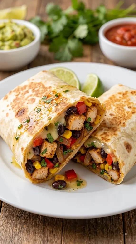 High Protein Southwest Chicken Burritos
