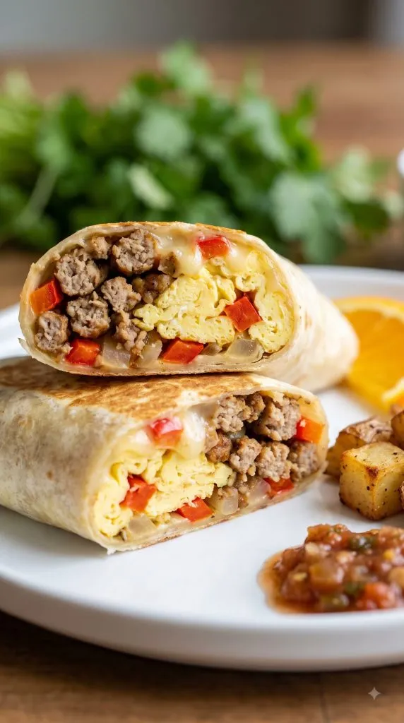 Why this High Protein Turkey Sausage Breakfast Burritos works