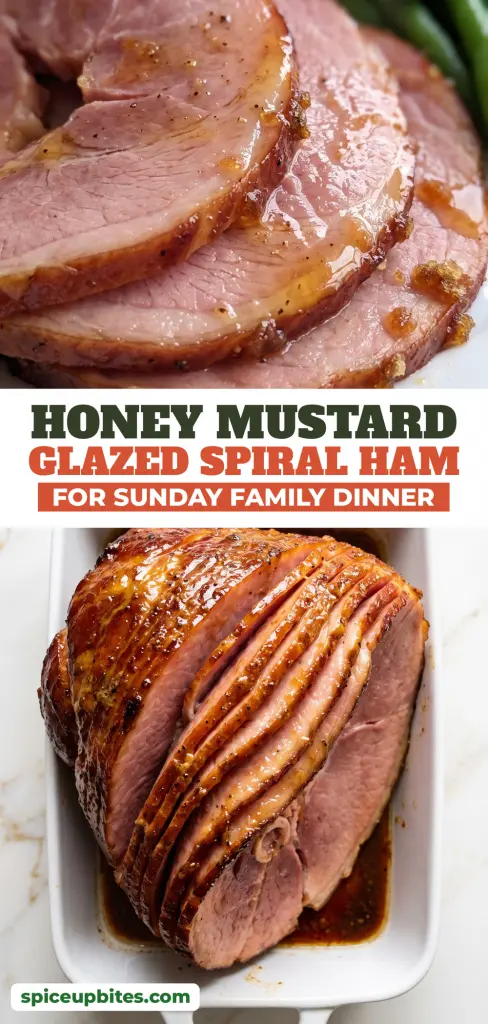 Honey Mustard Glazed Spiral Ham for an Easy Sunday Family Dinner
