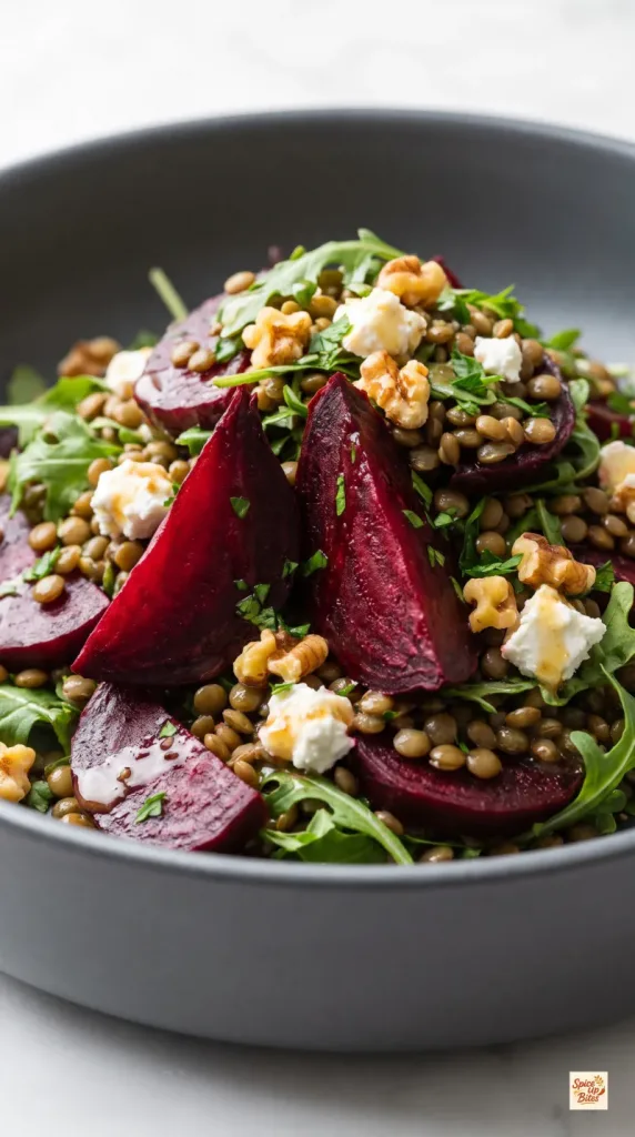 Why this Lentil and Roasted Beet Salad with Goat Cheese works