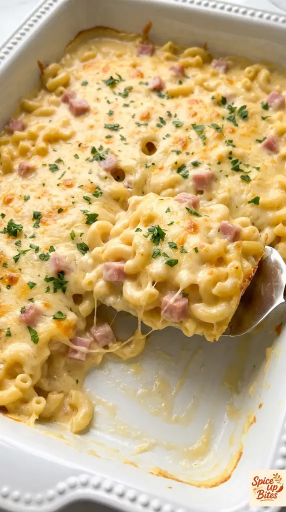 Mac and Cheese Ham Casserole