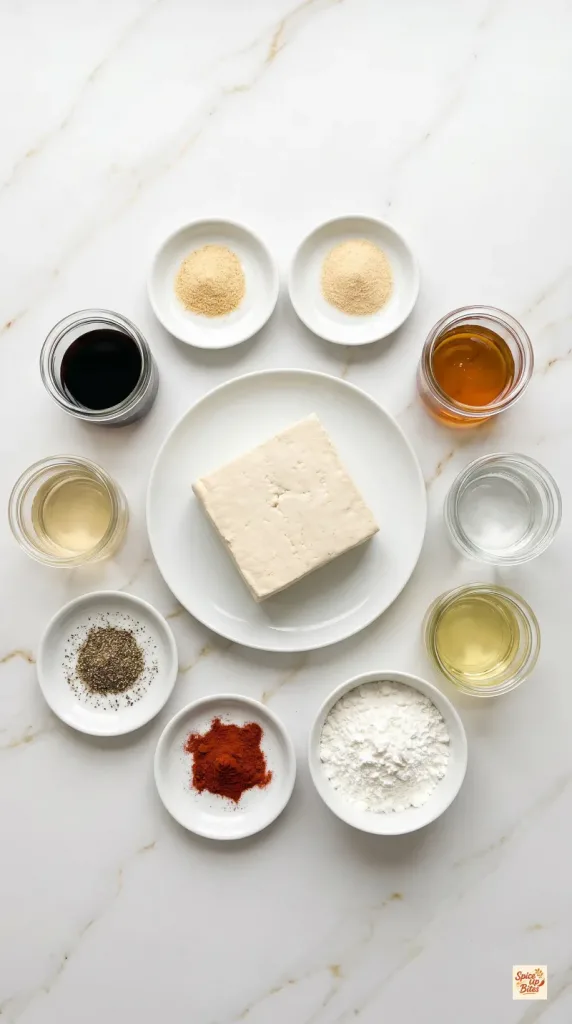 Ingredients for Marinated Tofu