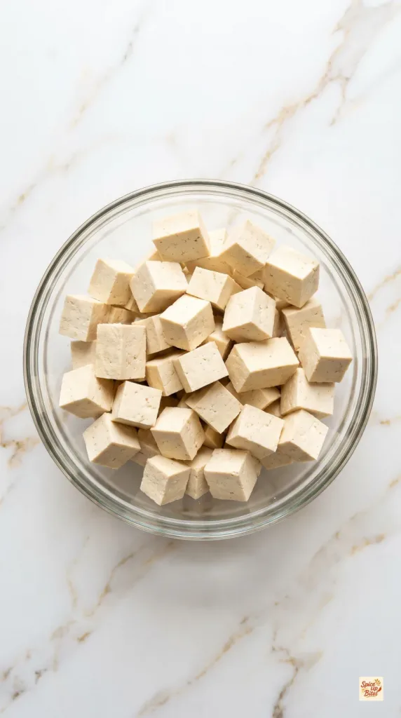 Step 1: Press and Cut the Tofu
