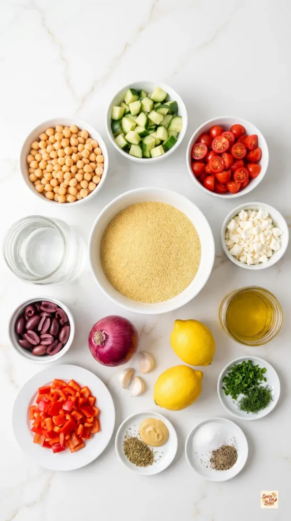 Ingredients for Mediterranean Couscous Salad