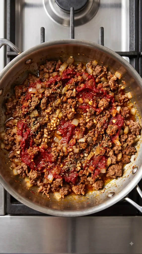 Step 2: Brown and Season the Beef