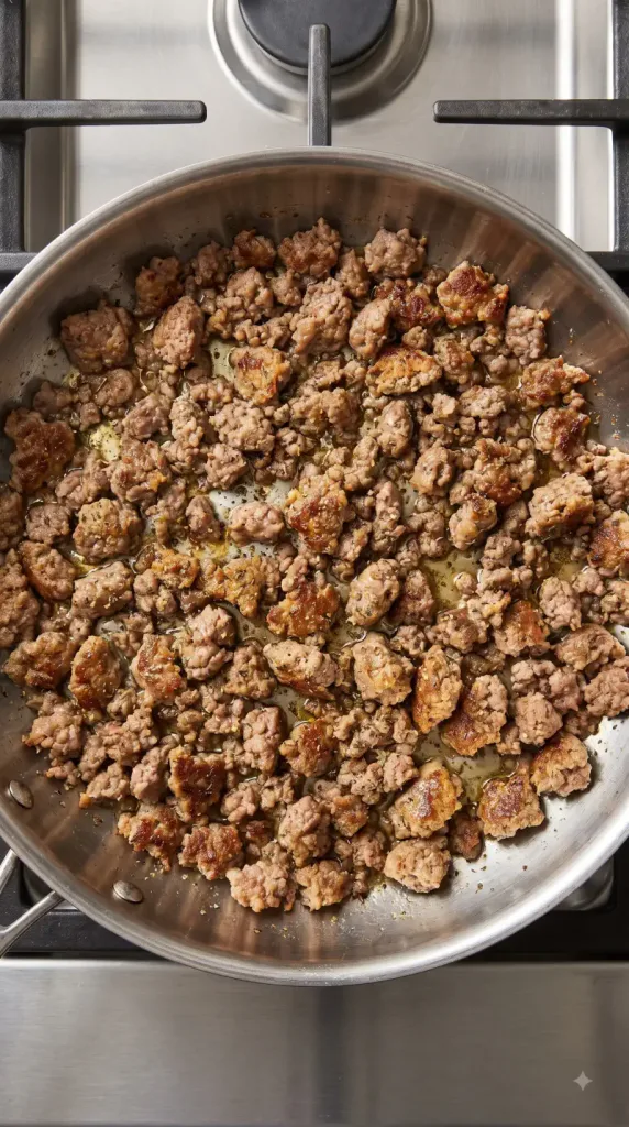 Step 4: Brown and Season the Beef