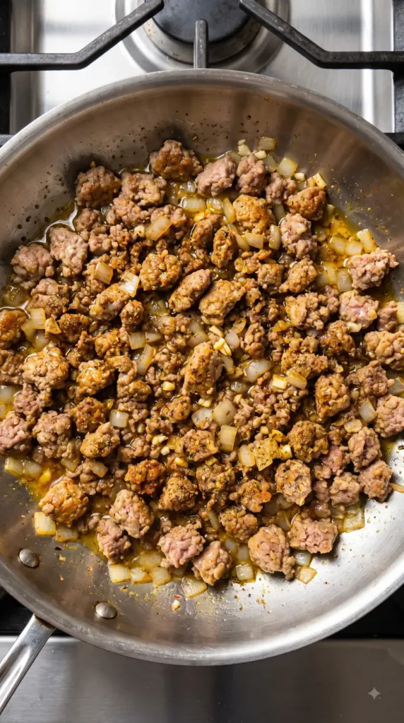 Step 3: Brown and Season the Beef