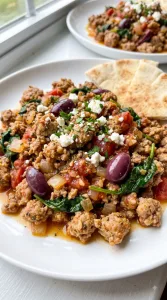 Mediterranean Ground Beef Skillet