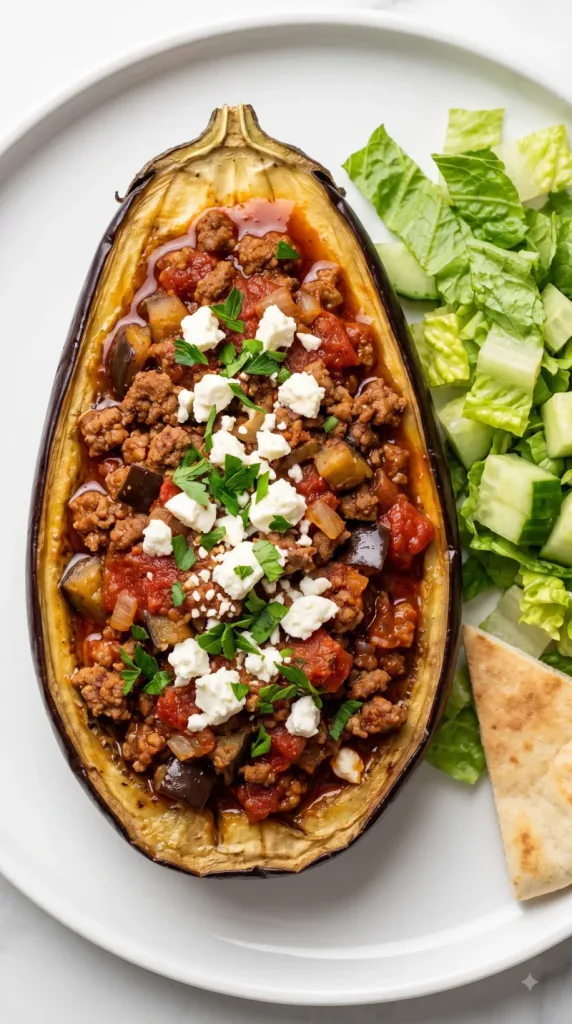 Step 6: Serve the Stuffed Eggplant