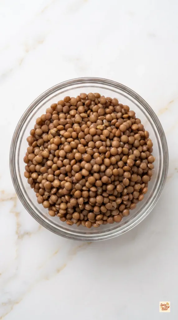 Step 1: Drain the Lentils