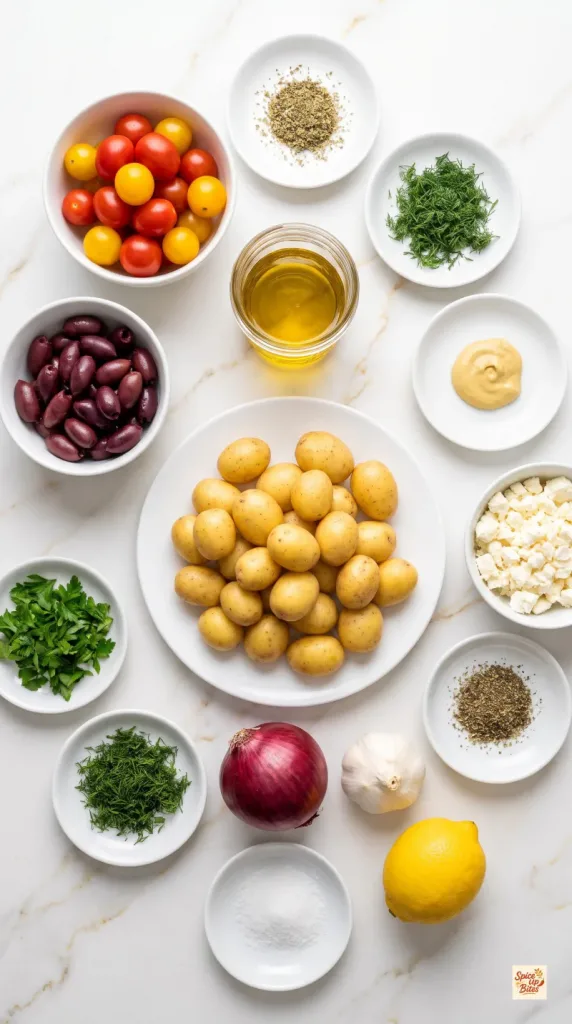 Ingredients for Mediterranean Potato Salad