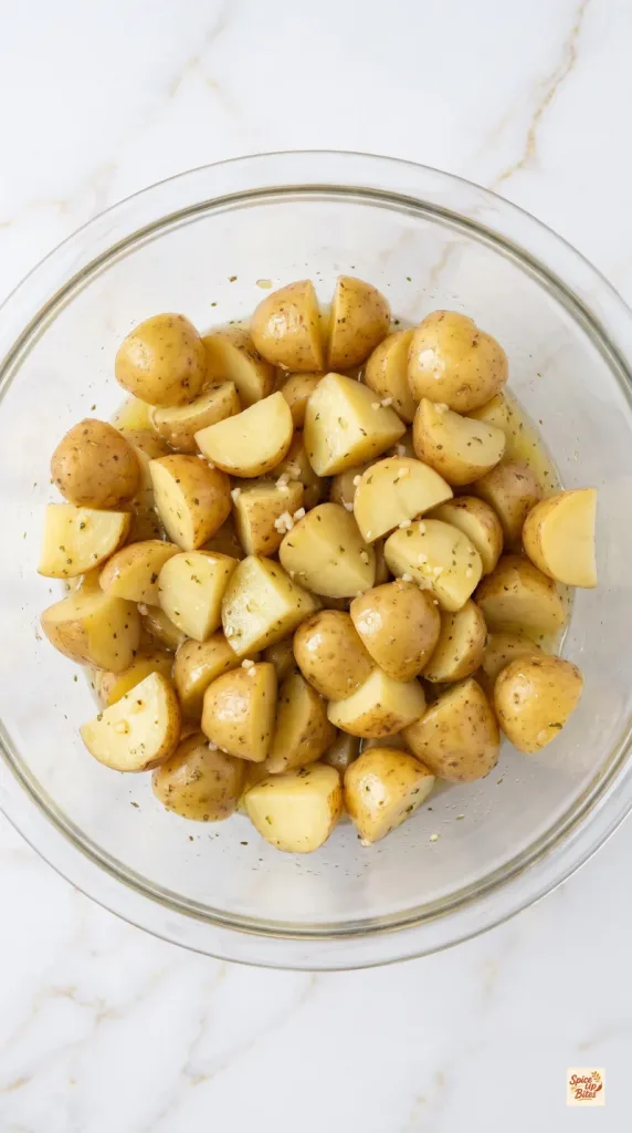 Step 3: Dress the Warm Potatoes