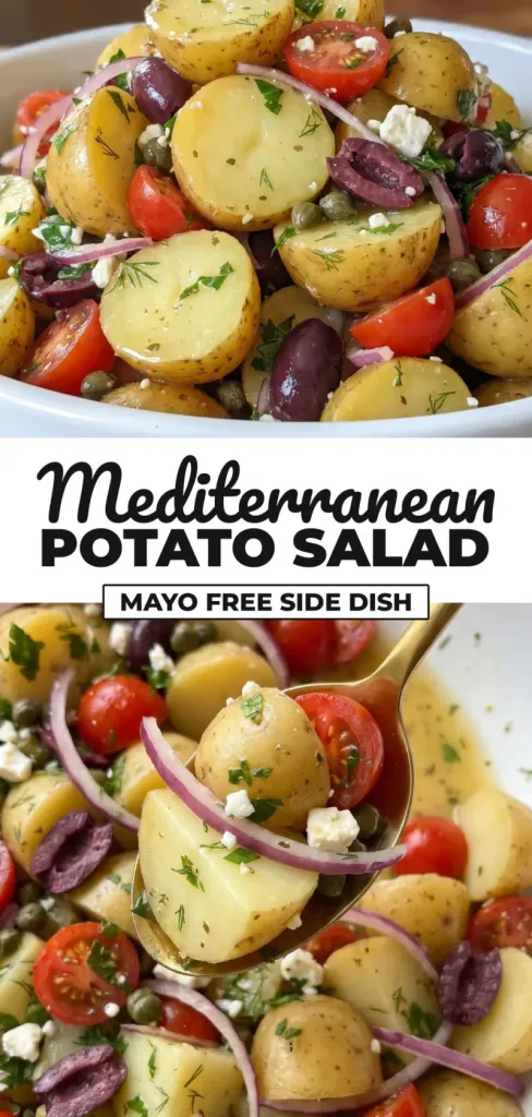 Mediterranean Potato Salad: A Mayo Free Side Dish With Olives, Feta and Lemon