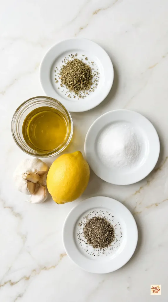 Ingredients for Mediterranean Salad Dressing