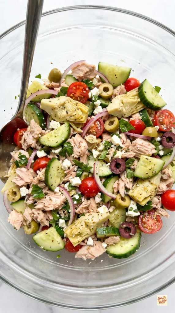 Mediterranean Tuna Salad No Mayo