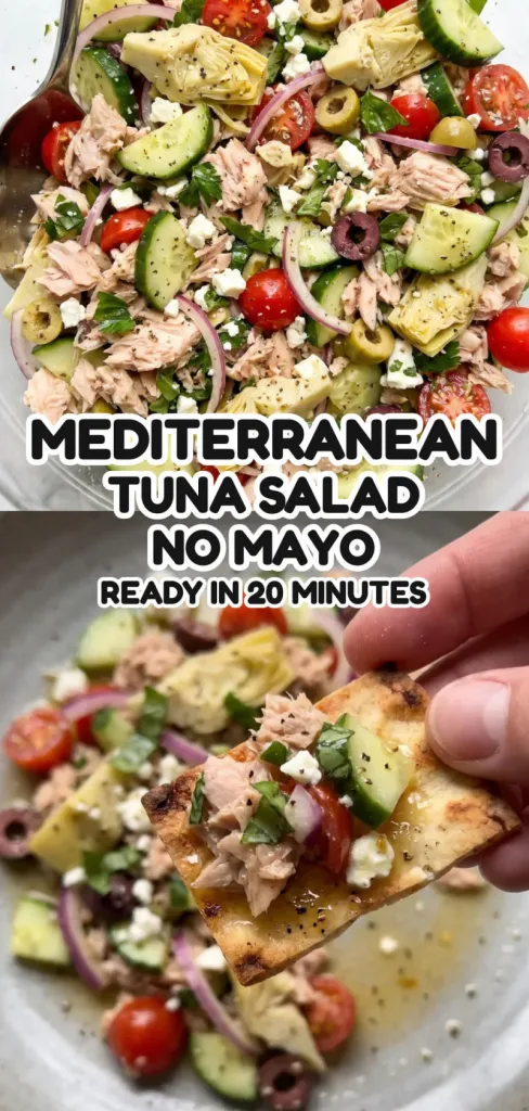 Mediterranean Tuna Salad No Mayo: Ready in 20 Minutes With Crisp Veggies and Feta