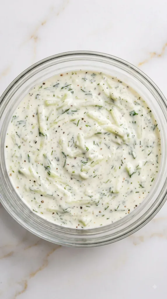 Step 2: Mix the Tzatziki Dressing