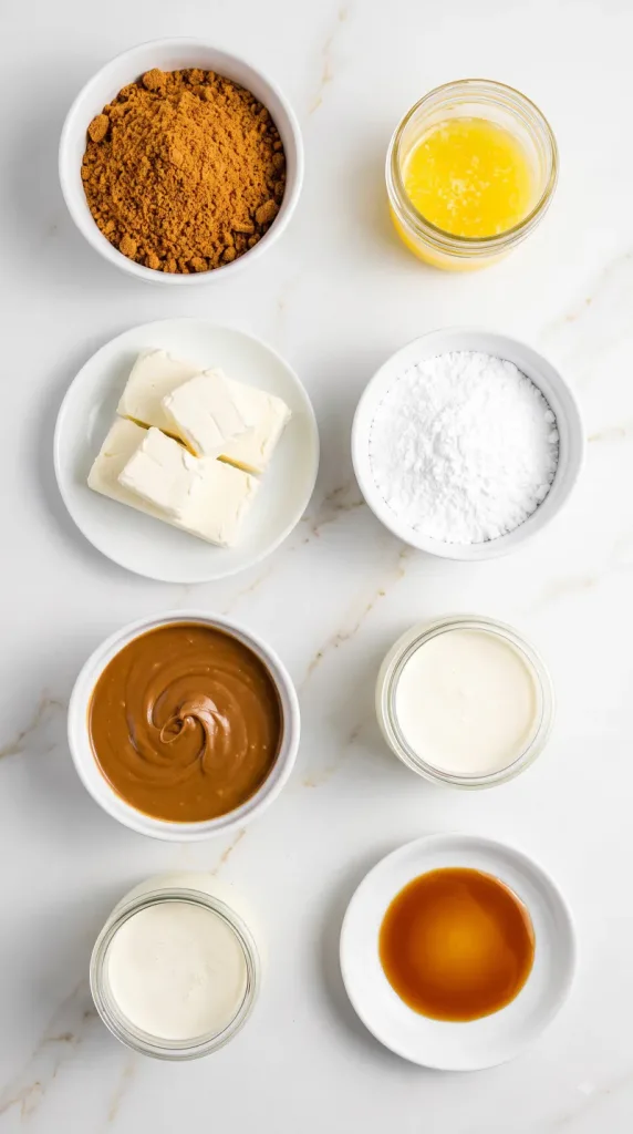 Ingredients for Mini Biscoff Cheesecake