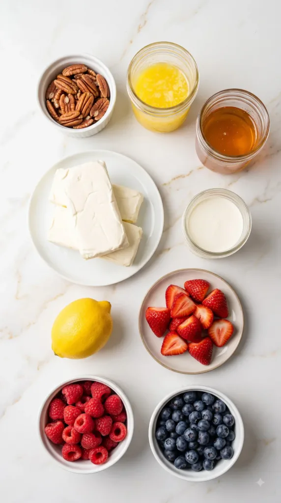 Ingredients for No Bake Cheesecake Cups