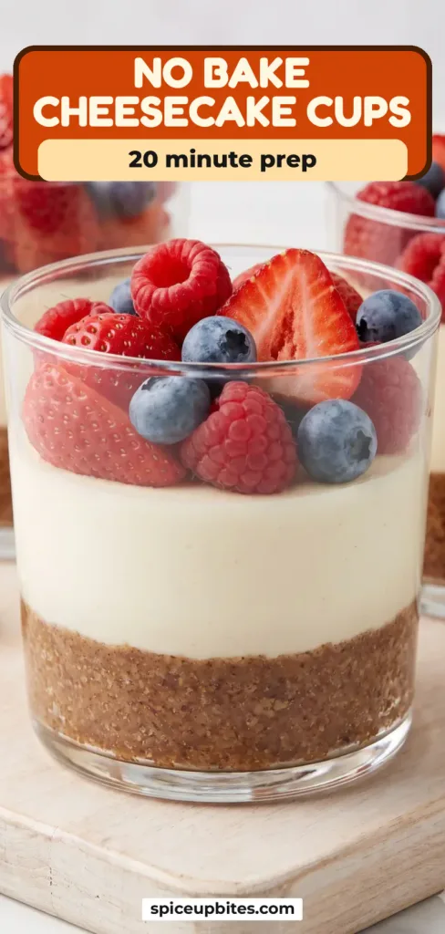 No Bake Cheesecake Cups Ready in 20 Minutes of Prep