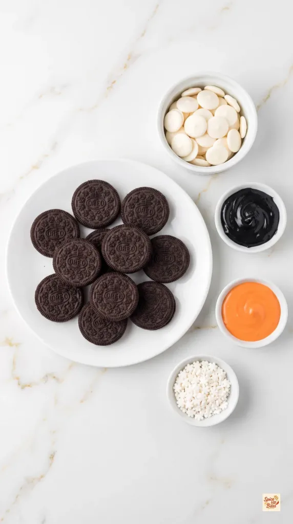 Ingredients for OREO Snowman Pops