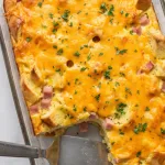 Overnight Ham Egg Breakfast Casserole