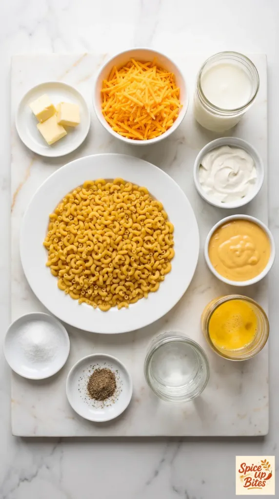 Ingredients for Paula Deen&rsquo;s Crockpot Mac and Cheese