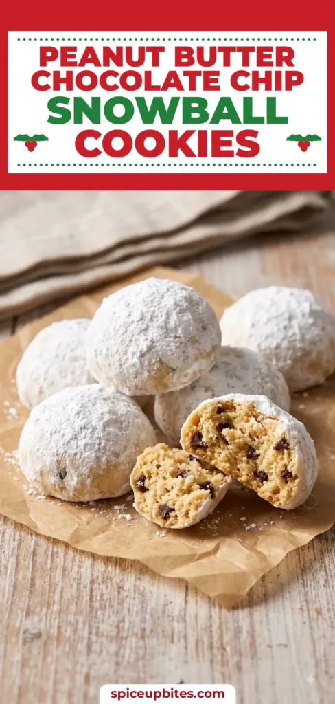 Melt-in-Your-Mouth Peanut Butter Chocolate Chip Snowball Cookies