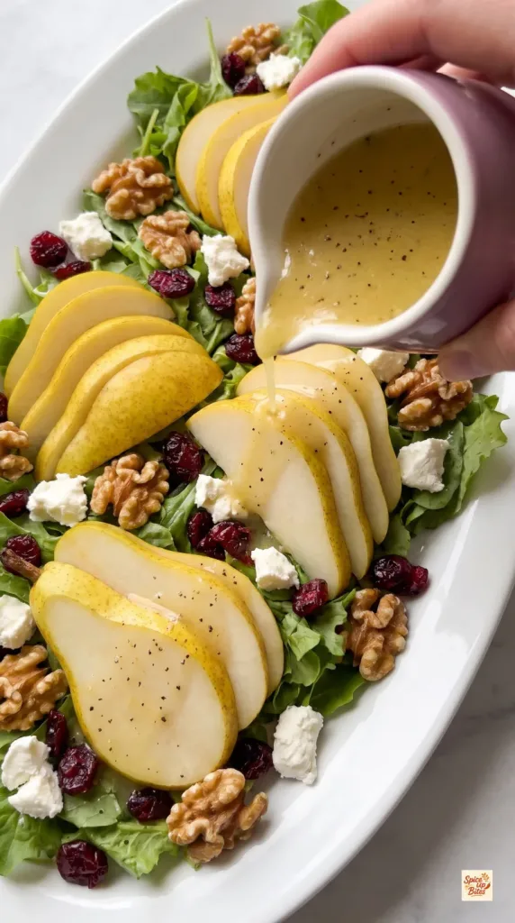 Pear Walnut Salad with Cranberries and Goat Cheese