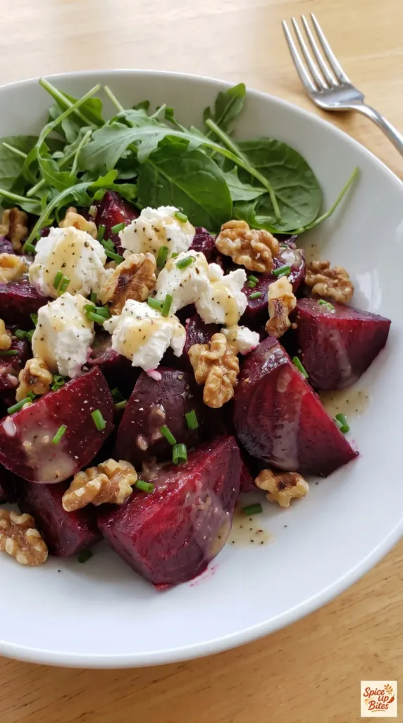 Why this Roasted Beet Salad with Goat Cheese, Walnuts & Honey-Dijon Vinaigrette works