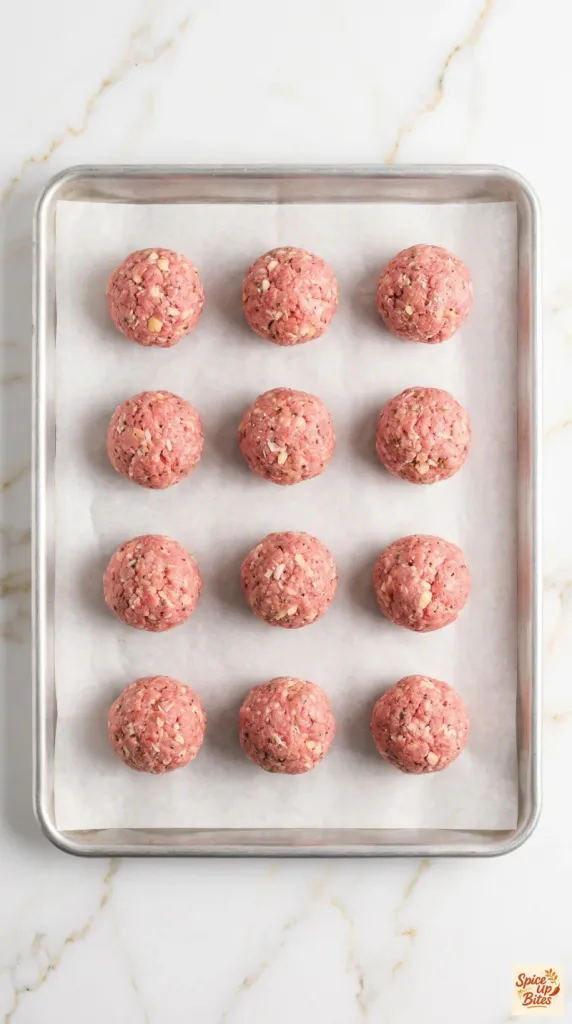 Step 2: Shape the Meatballs