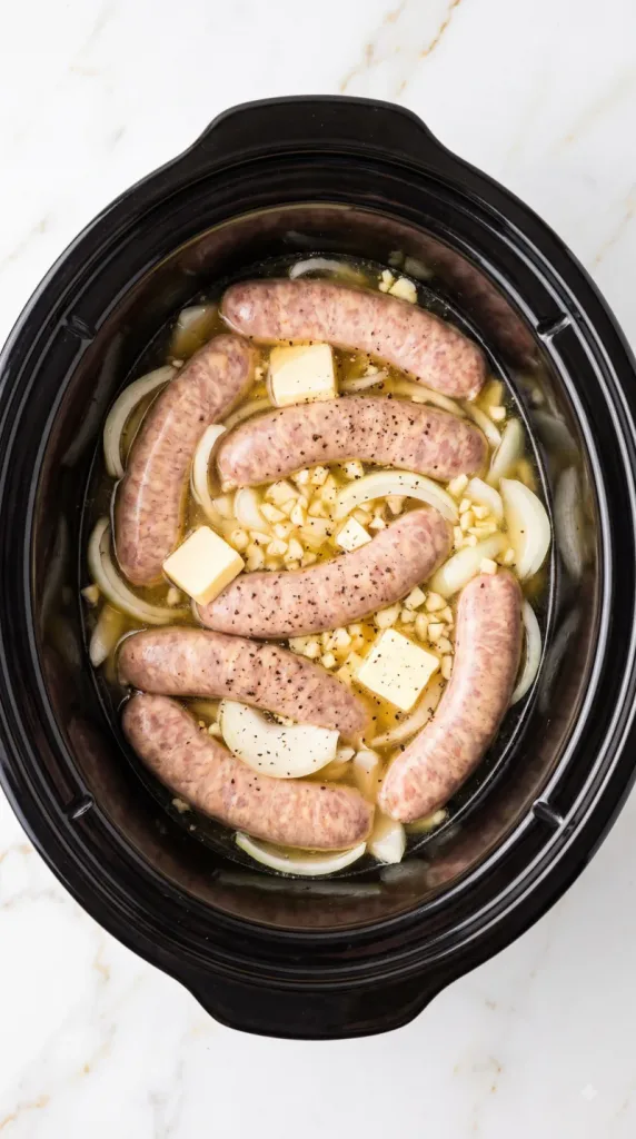 Step 2: Add the Brats and Beer