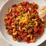 Slow Cooker Cheddar Chili Mac