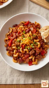 Slow Cooker Cheddar Chili Mac