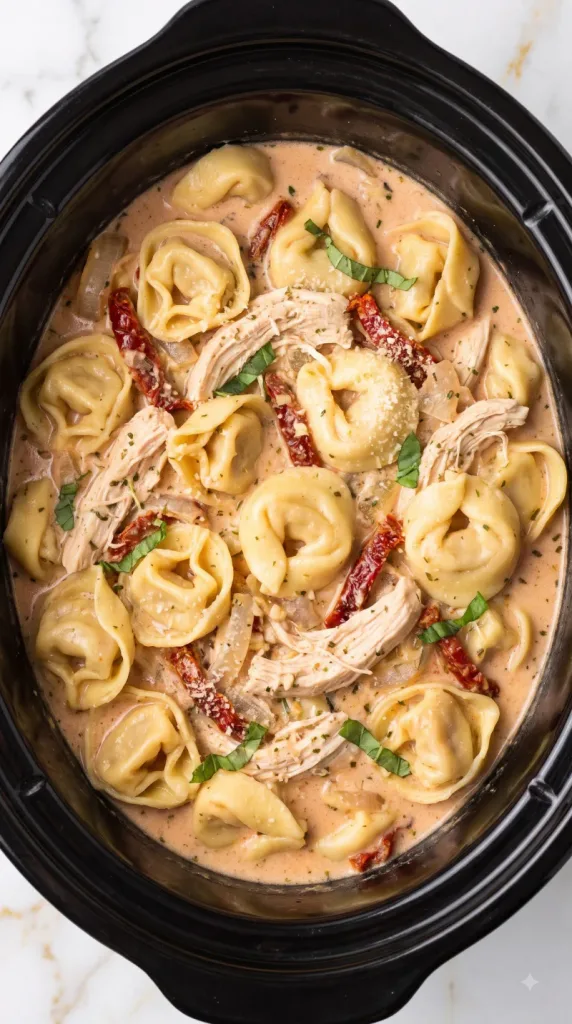 Slow Cooker Marry Me Chicken Tortellini