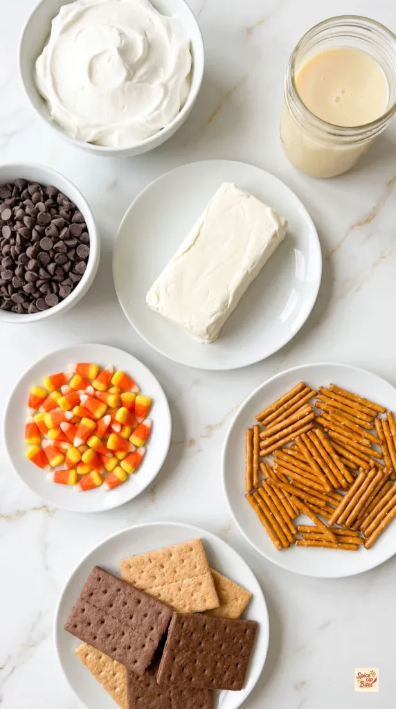 Ingredients for Snowman Dessert Dip
