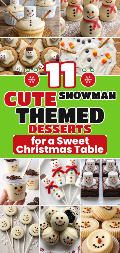 11 Cute Snowman Themed Desserts for a Sweet Christmas Table