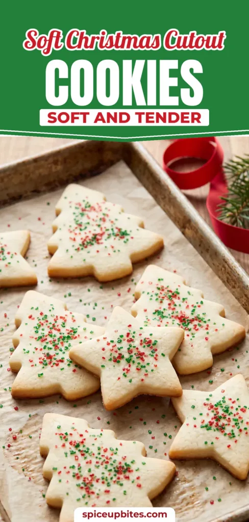 Buttery Soft Christmas Cutout Cookies With Sprinkles