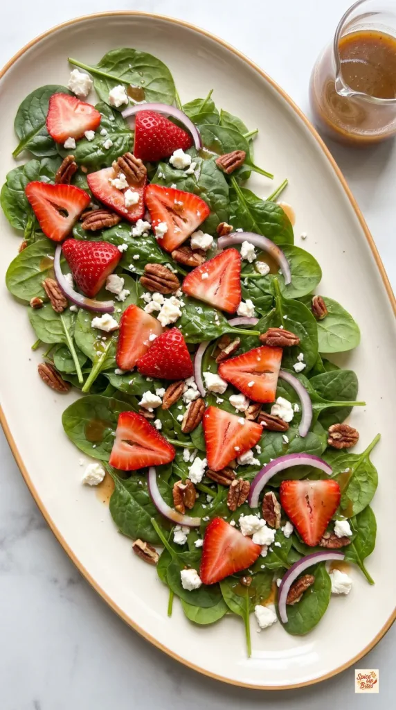 Strawberry Feta Spinach Salad