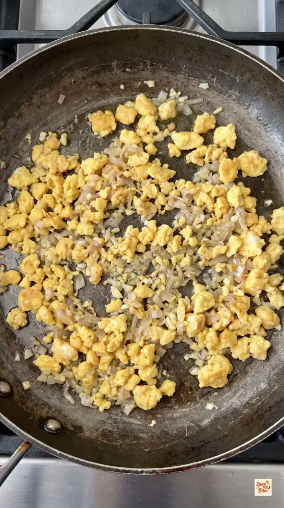 Step 4: Cook the Aromatics and Egg